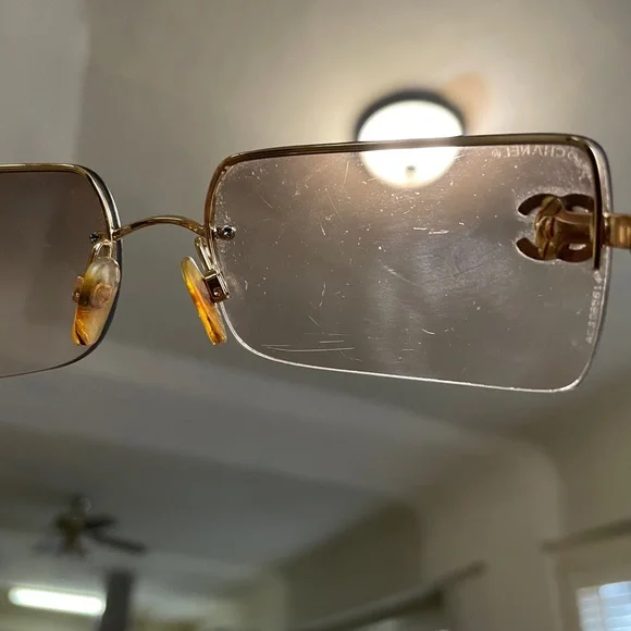 CHANEL 4104-B Gold Sunglasses - Picture 3 of 12